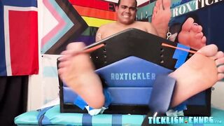 Submissive chubby Oscar Grablow tickle tormented by Matt - 9 image