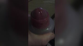 Masturbating With Bound Balls Cockrings And Cock Stroker Toy - 6 image