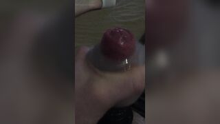 Masturbating With Bound Balls Cockrings And Cock Stroker Toy - 7 image