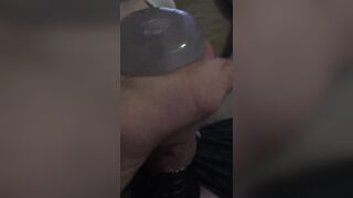 Masturbating With Bound Balls Cockrings And Cock Stroker Toy - 9 image