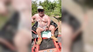 Golden Shower After Mowing with Lots Of Cum - 5 image