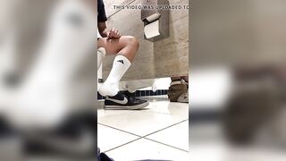SUCKING COCK UNDER A MALL BATHROOM STALL - 5 image