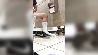 SUCKING COCK UNDER A MALL BATHROOM STALL - 8 image