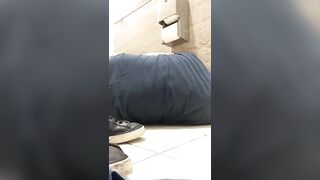 SUCKING COCK UNDER A MALL BATHROOM STALL - 9 image
