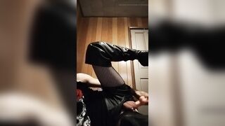 Sissy slut pounds tight ass with dildo - 7 image