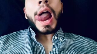Mouth & Tongue Fetish (ASMR Mouth sounds and jerking off) - 1 image