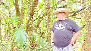 Florida Redneck Fat Step-daddy in the Everglades Shows Big Balls and Fat Ass - 2 image