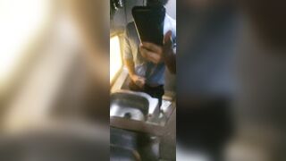 Desi guy jerking off in public train - 3 image