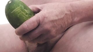 Grandpa Masterbating WIth a Zucchini - 4 image