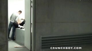 FRENCH TWINKS SEXY USED BY BAD BOY IN SNEAKER IN PUBLIC PARKING FOR CRUNCHBOY - 4 image