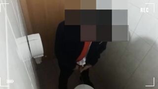 Elegantly Security Big Dick Piss And Cum in Toilet - 3 image