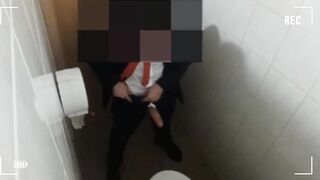 Elegantly Security Big Dick Piss And Cum in Toilet - 4 image
