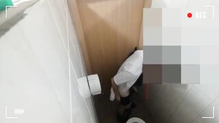 Elegantly Security Big Dick Piss And Cum in Toilet - 8 image
