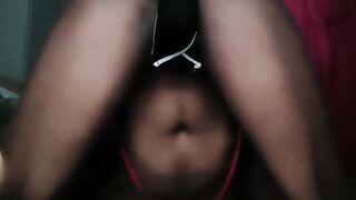 Horny bottom boy playing with his ass