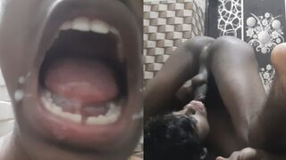 Hot teen 18 Cummings his semen into his own mouth - 1 image