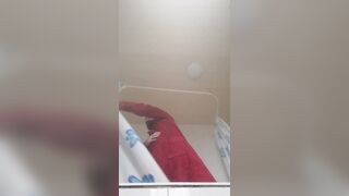 bear takes a shower, dries his hairy body and puts on a thong with his big ass - 5 image