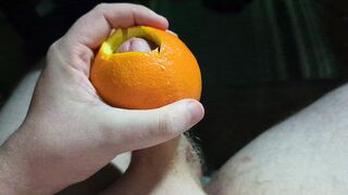 Making orange juice with my cock - 1 image