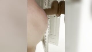 I fuck 10 inch dildo stuck to mirror - 10 image