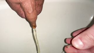 pee play with my little foreskin dick - 4 image