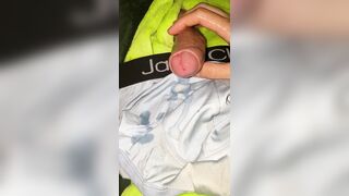 Puppy plays with his dick and cums on himself - 10 image