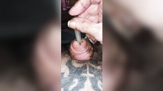 Jerking off the cock head and shaft and finger fucking in the urethra that has as split in half - 9 image