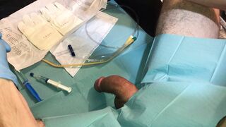 First Time painful catheter insertion peehole cumshot - 1 image