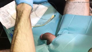 First Time painful catheter insertion peehole cumshot - 3 image