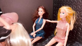 Small Penis Cumming On Clothed Barbie And Friends Dolls - CFNM And Bukkake Fetish Cumshot - 3 image