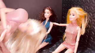 Small Penis Cumming On Clothed Barbie And Friends Dolls - CFNM And Bukkake Fetish Cumshot - 4 image