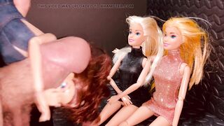 Small Penis Cumming On Clothed Barbie And Friends Dolls - CFNM And Bukkake Fetish Cumshot - 6 image