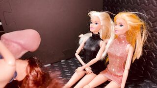 Small Penis Cumming On Clothed Barbie And Friends Dolls - CFNM And Bukkake Fetish Cumshot - 7 image