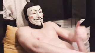 Watch me masturbating till I cum with my mask on!. - 9 image