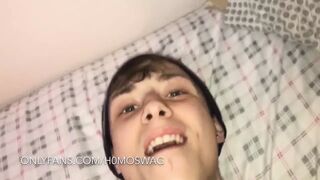 Tight twink takes unexpected load - 1 image