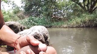 Asian man cock is so Hungry then punching by water - 5 image