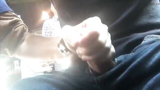 Cruising bar jerking a straight guy - 2 image