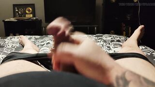 Wanking and edging my fat cock. Part 1