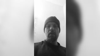 Me alone time in motel bathroom