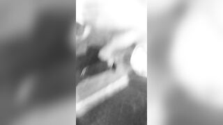 Me alone time in motel bathroom