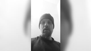 Me alone time in motel bathroom