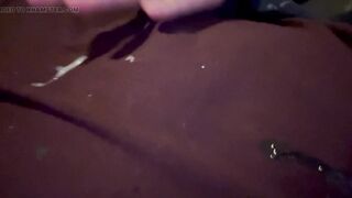 Big sprays on black shirt.