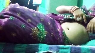Indian Gay Crossdresser in pink saree pressing and milking his boobs so hard and enjoying the hardcore sex