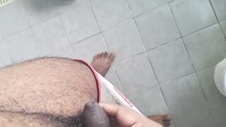 Wanking my indian cock in the barth room - 2 image