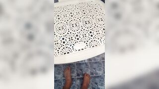 Wife lingerie cumming after work