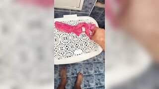 Wife lingerie cumming after work - 3 image