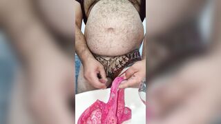 Wife lingerie cumming after work