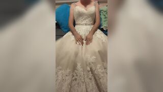 Taking Former Bride's Used Wedding Dress to Bed - 1 image