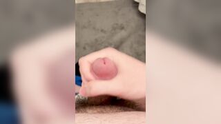 Edging my hard cock and then shooting a massive load into my hands - 6 image