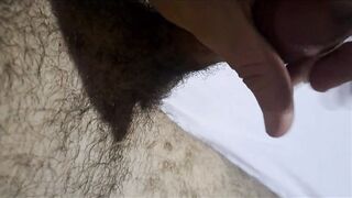 Morrocino,In the bedroom, a young man with a large penis is masturbating alone