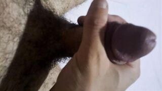 Morrocino,In the bedroom, a young man with a large penis is masturbating alone - 9 image