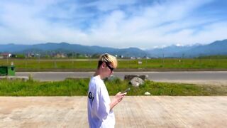 Nick Lewis Convinced a Handsome Straight Guy to Give Him a Bliwjob for Funds on a Beach - 2 image